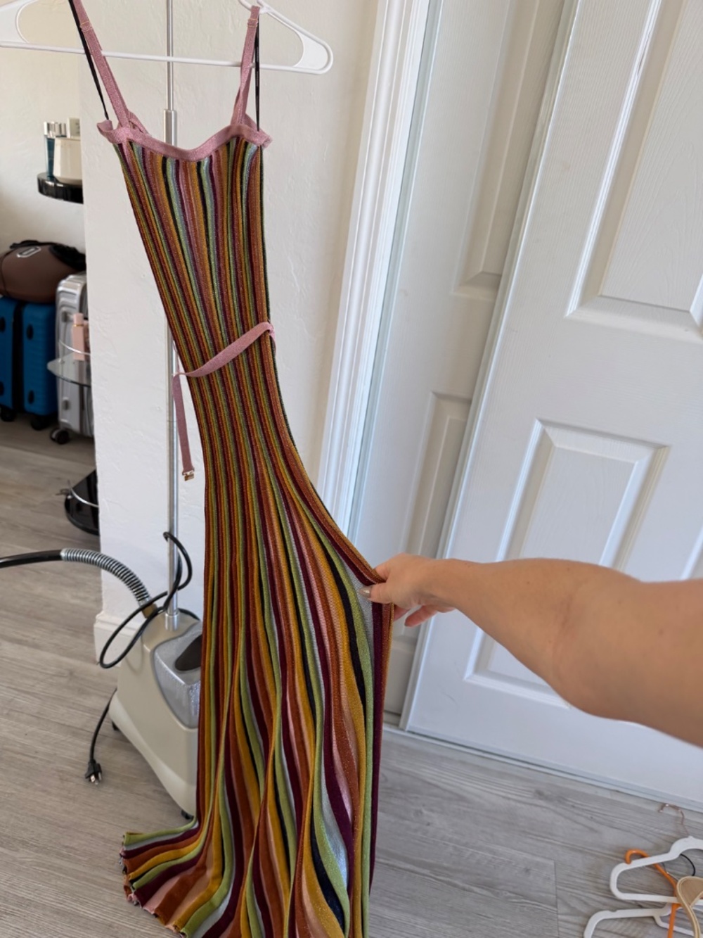 Zimmermann Alight Stripe Lurex Metallic Knit Midi Dress – Size 1 / US 6 – NWT 🌈